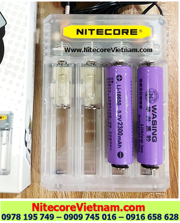 Nitecore Q4 (Bộ sạc 04 Khe Sạc kèm sẳn 02 pin SẠC 18650 WASING 2300mAh đầu lồi lithium 3.7v) chính hãng